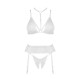 CONJUNTO DE 3 PEÇAS NOEMI BRANCO BEAUTY NIGHT FASHION