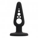 PLUG ANAL EM SILICONE PLUG & PLAY 4” PRETO