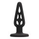 PLUG ANAL EM SILICONE PLUG & PLAY 4” PRETO