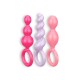 CONJUNTO DE 3 PLUGS ANAIS BOOTY CALL SATISFYER COLORIDOS